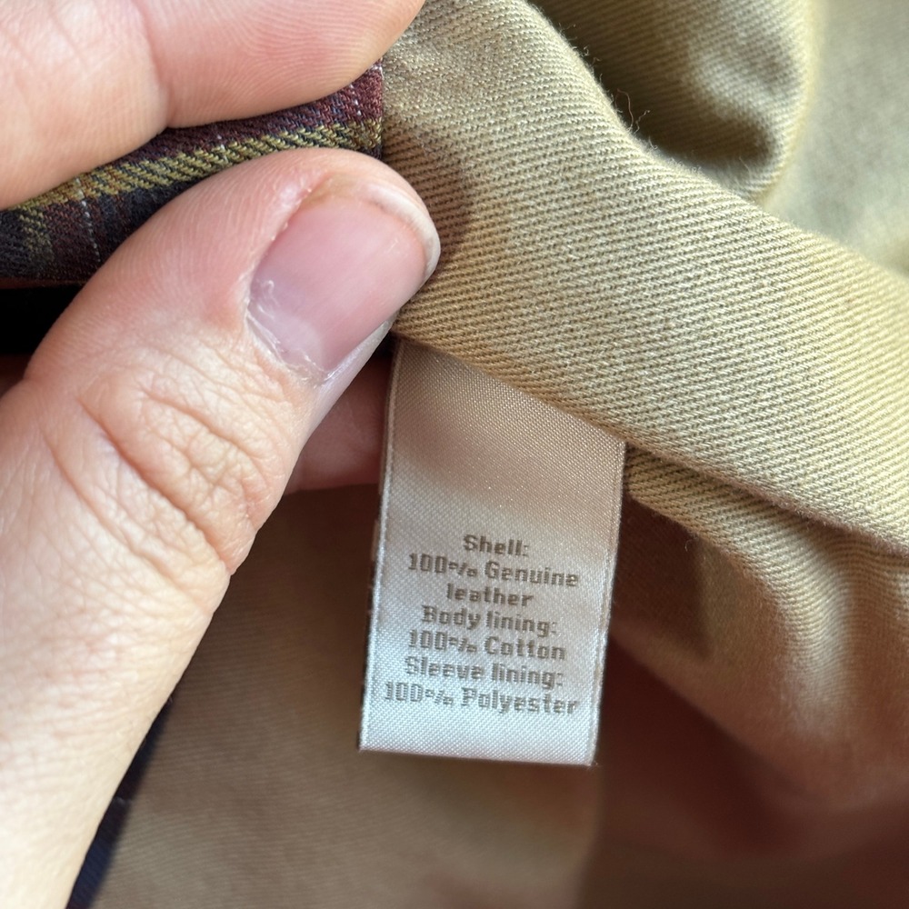 Banana Republic Heritage Mens XL Brown Leather Field Jacket Safari Style Utility - Picture 13 of 16